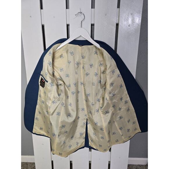 Levi's Panatela Men's Sport Coat Retro Blazer Two Button Blue 40R Old Money - Picture 7 of 9